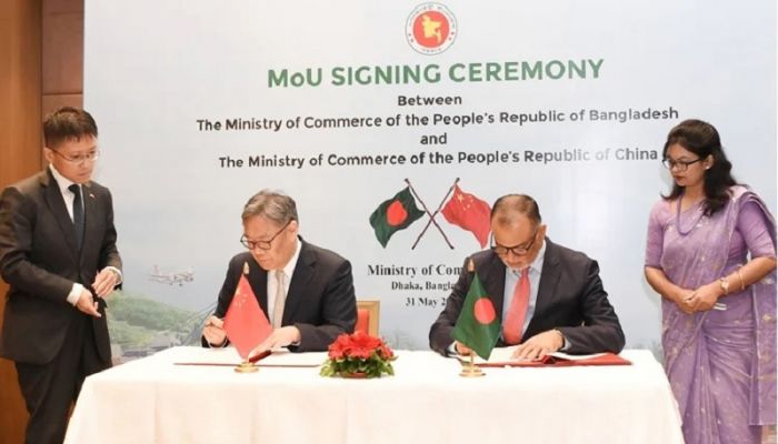 Bangladesh, China sign two MoUs to boost bilateral trade