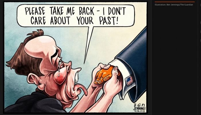 Cartoon: Elon Musk’s show of remorse after feuding with Donald Trump