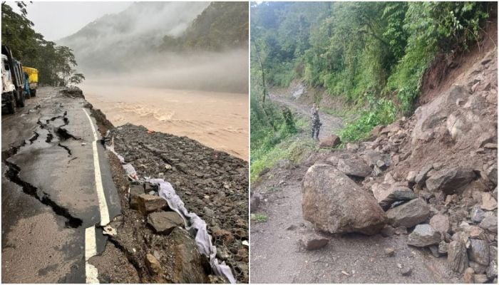 Heavy rains hit Sikkim, roads damaged in landslides