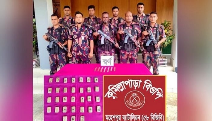 31 gold bars seized in Jhenaidah