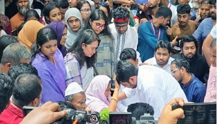 NCP's July walkathon begins with blessings from martyr Abu Sayeed's mother