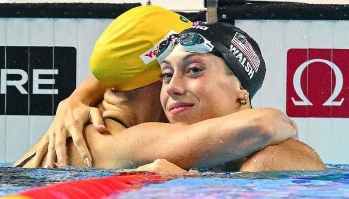 Gretchen Walsh of USA wins 100m butterfly world title