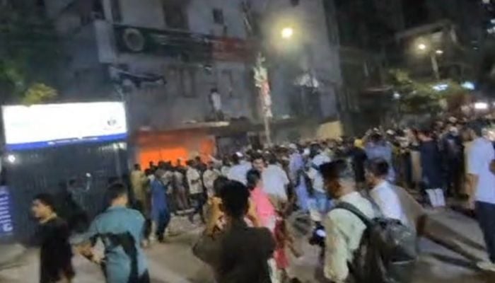 Jatiya Party central office vandalized, set on fire again