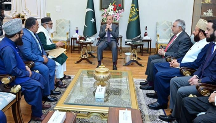 Khalid meets Pak Premier Shehbaz Sharif