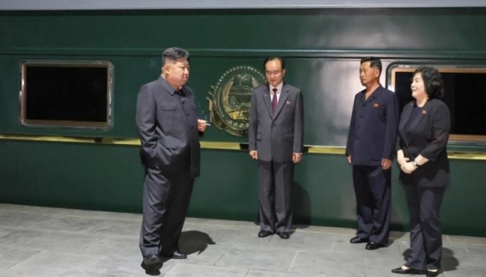 Kim Jong Un arrives in China in famous armored train