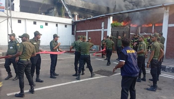 Fire at Shahjalal Airport Cargo Village: 17 Ansar members injured, 9 admitted to CMH 