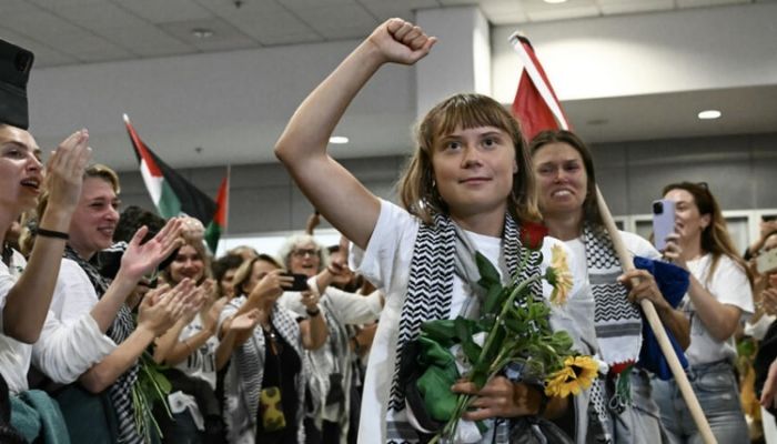 Greta Thunberg lands in Greece with expelled Gaza flotilla activists