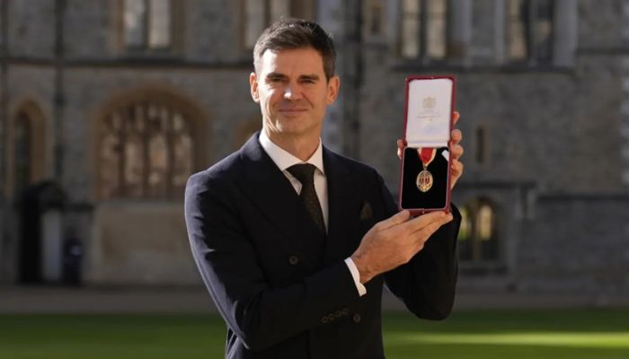 James Anderson receives knighthood in Windsor Castle ceremony