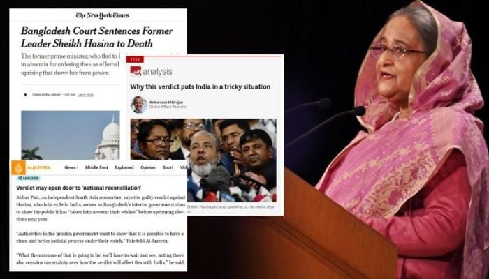 Int’l media reports on verdict in Sheikh Hasina's case