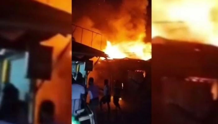 Six shops gutted in Lakshmipur