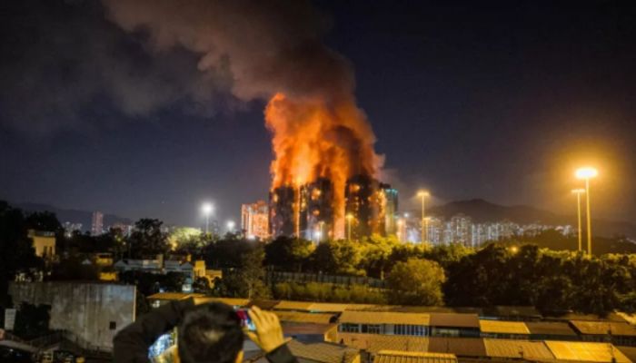 Major fire engulfs buildings in Hong Kong, at least 4 killed