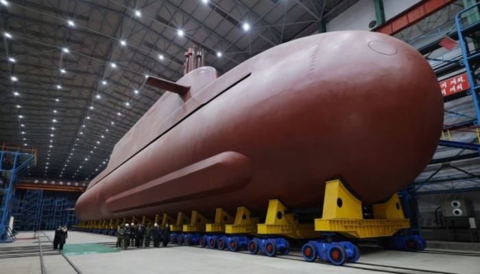 North Korea reveals new images of its first 'nuclear-powered' submarine