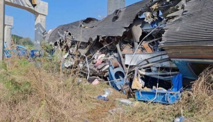 At least 28 killed after crane collapses on train in Thailand