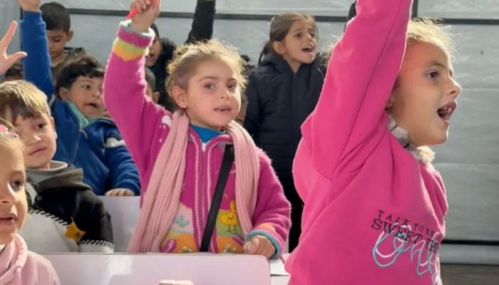 Children in Gaza return to school after years without formal education