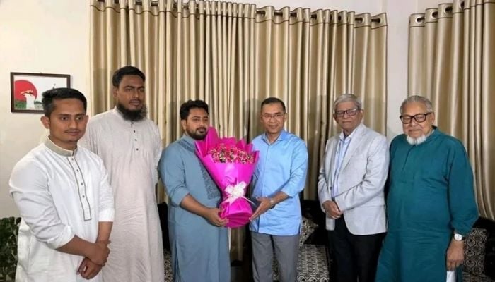 Tarique Rahman meets NCP Convener Nahid Islam