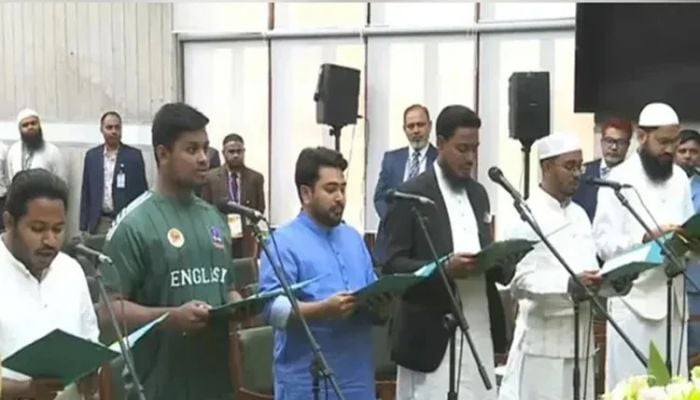 6 NCP MPs take oath at Sangsad Bhaban 