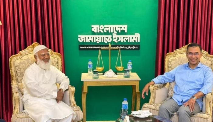 Tarique Rahman visits Jamaat Ameer's residence