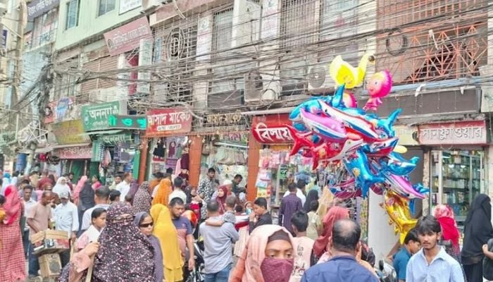 Mymensingh markets buzz with Eid shoppers 