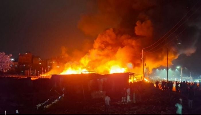Kalshi slum fire under control