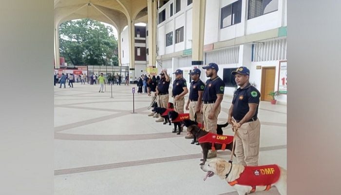 DMP deploys K9 unit at Kamalapur Railway Station to ensure safe Eid travel