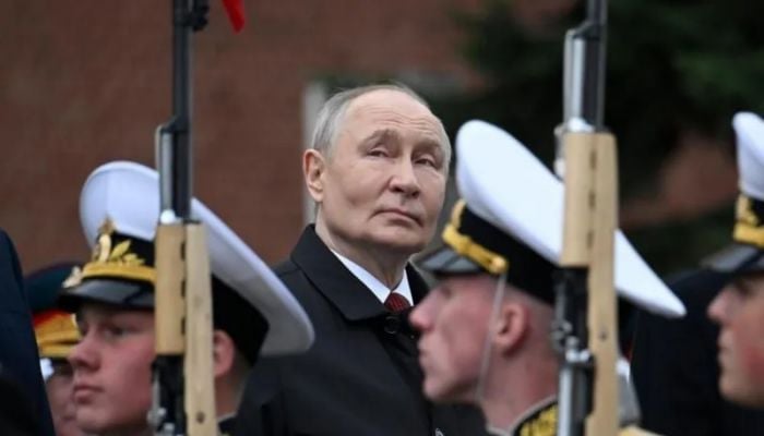 Putin denounces Nato at scaled back Victory Day parade