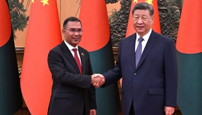 Prime Minister Tarique Rahman meets with Chinese President Xi