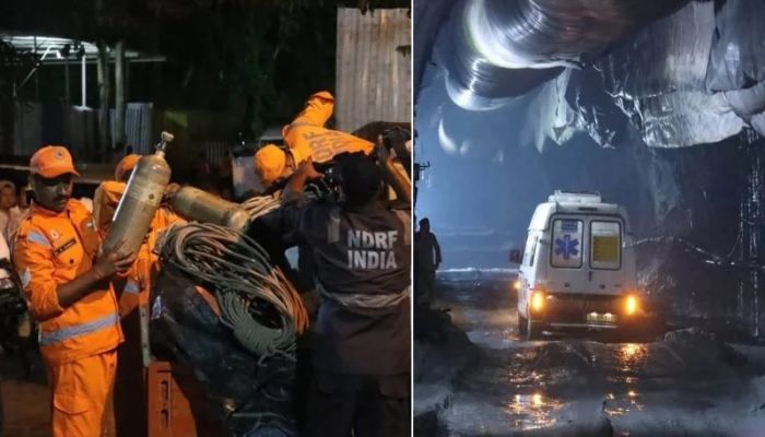 Nine dead, 15 trapped after India tunnel collapse