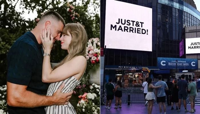 Taylor Swift and Travis Kelce marry as global stars swarm 'royal wedding'