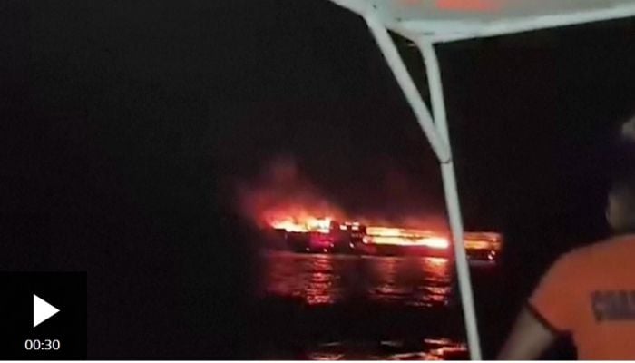 Five dead and 86 feared missing after fire breaks out on ferry in the Philippines