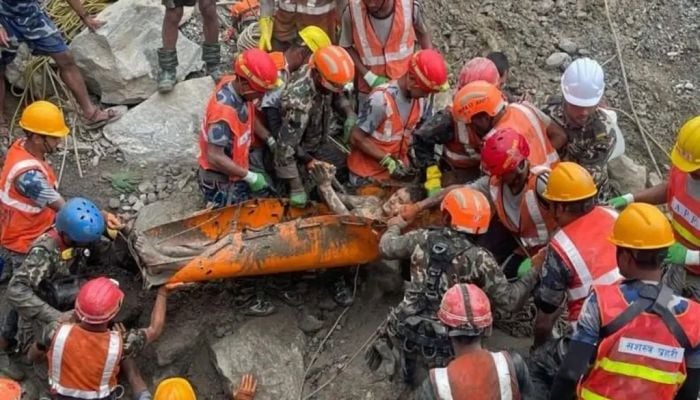 Two workers pulled alive from Nepal tunnel