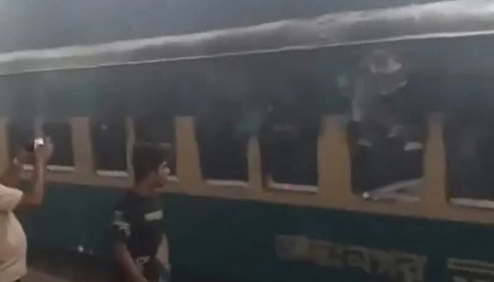 Train coach fire doused at Kamalapur Railway Station